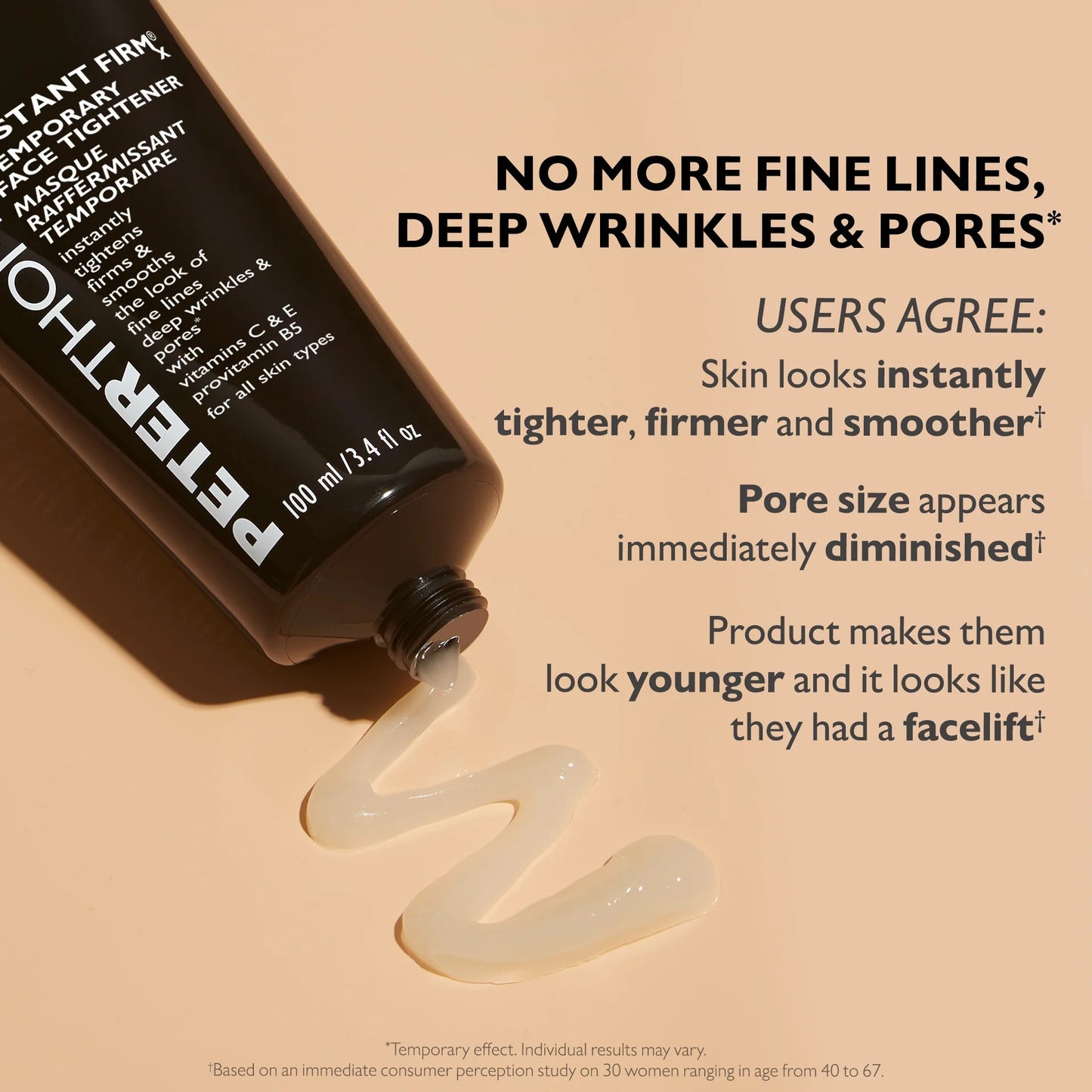 Peter Thomas Roth | Instant FIRMx® Temporary Face Tightener | Firm and Smooth the Look of Fine Lines, Deep Wrinkles and Pores